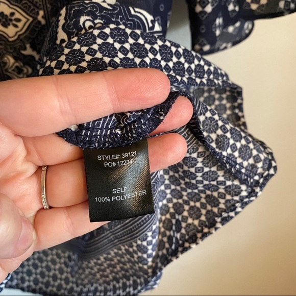 Skies Are Blue Semi Sheer Ruffle Sleeve Blouse - Picture 5 of 8